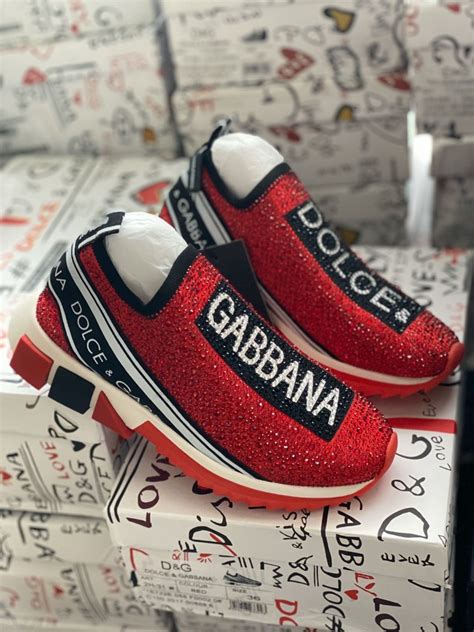 tenis dolce gabbana rojos hombre|dolce gabbana high top sneakers.